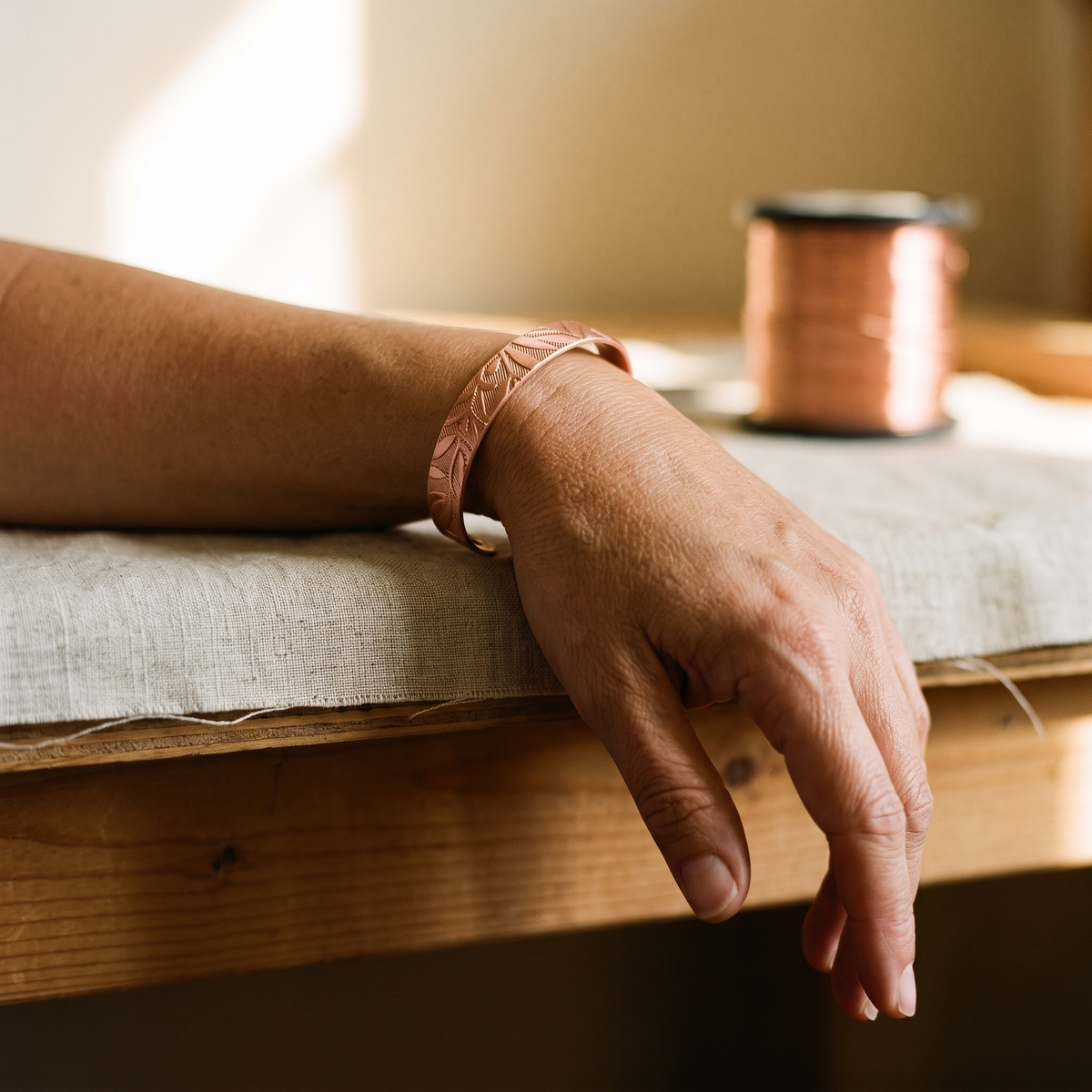 Olivia’s Grove Botanical Magnetic Copper Cuff