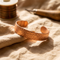 Olivia’s Moon Hammered Copper Bracelet