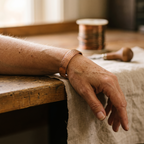 Olivia’s Moon Hammered Copper Bracelet