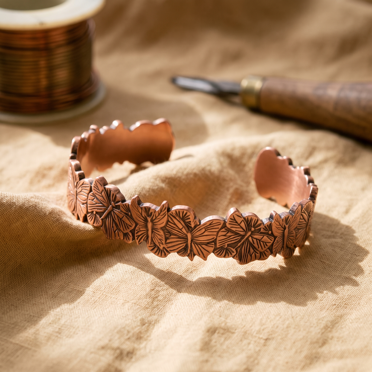 Olivia’s Sky Butterfly Copper Cuff